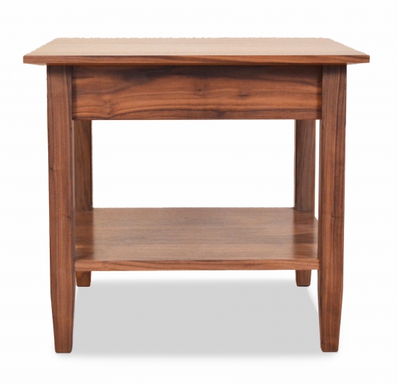 Shaker End Table with ShelfWalnut Maple Corner Woodworks